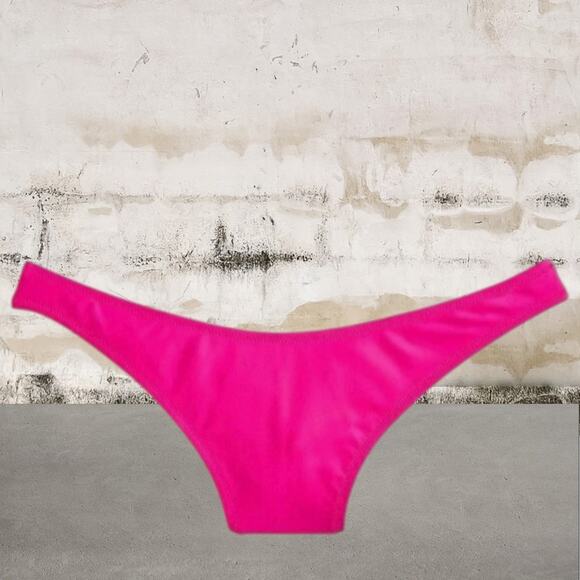 J. Crew NWT Heritage High Leg Bikini Bottom Radiant Fuchsia BP209 - Picture 1 of 5